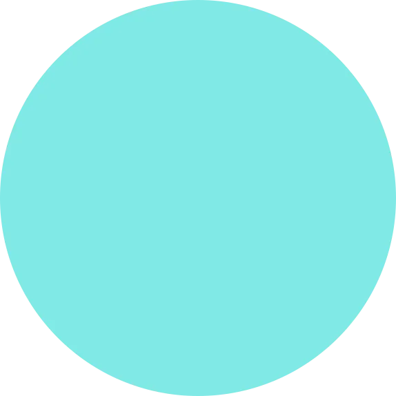 Circle in turquoise colour